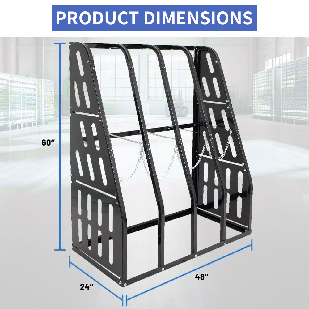 4-Bay Vertical Storage Rack - 1500 lbs Capacity