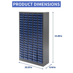 100-Bin Steel Parts Cabinet - Small Component Organizer