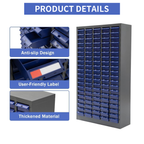 100-Bin Steel Parts Cabinet - Small Component Organizer