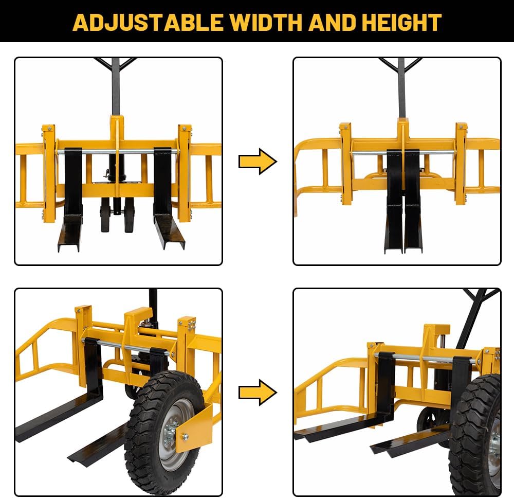2,500 lbs All-Terrain Pallet Jack - Pneumatic Tires
