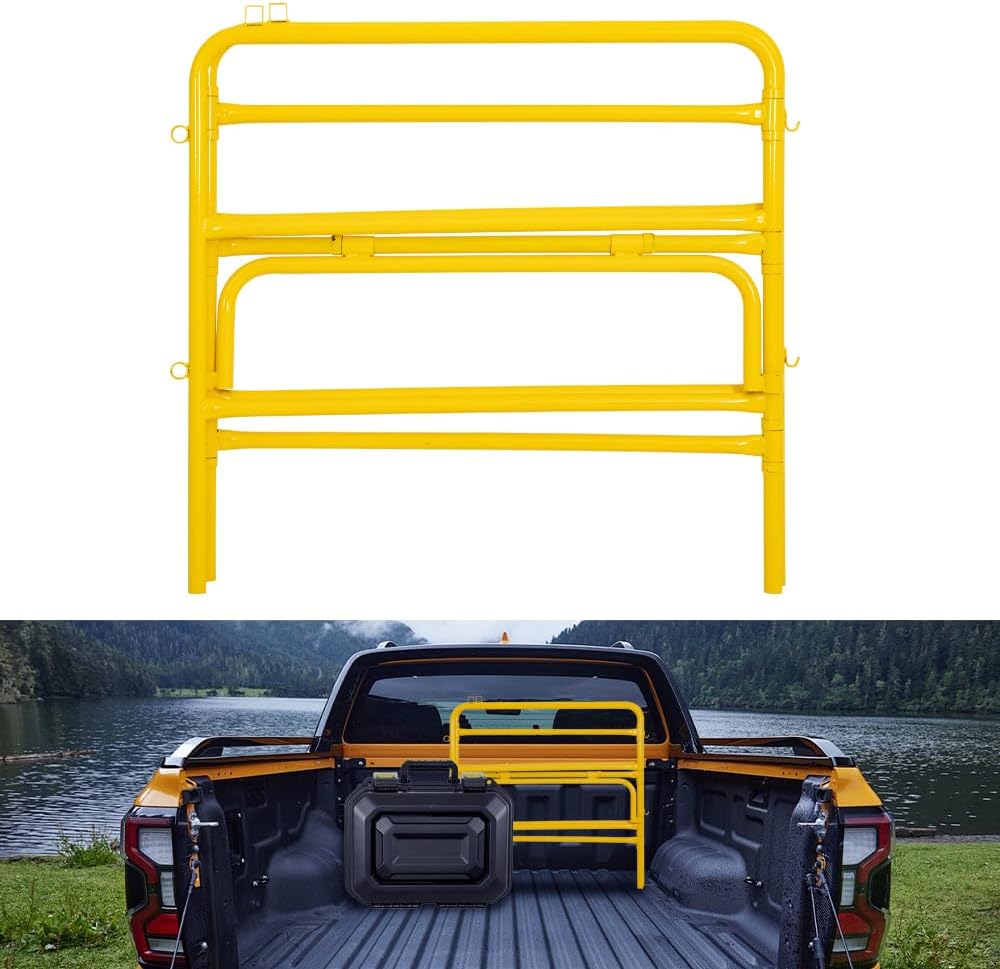 Yellow Safety Manhole Guard Rail - Collapsible Steel Barrier