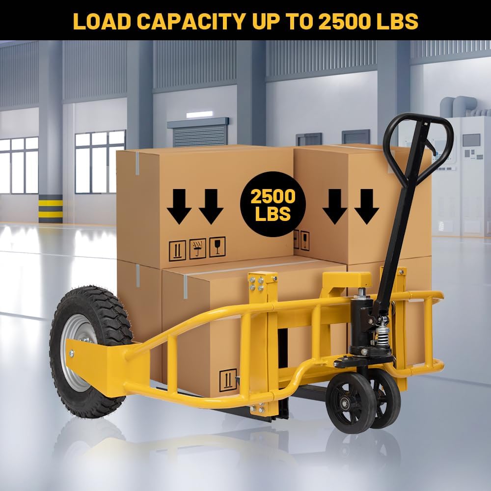 2,500 lbs All-Terrain Pallet Jack - Pneumatic Tires