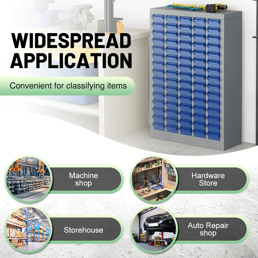 75-Drawer Steel Parts Cabinet - High-Capacity Hardware Organizer