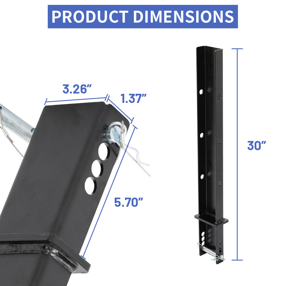 4-Pack 30" Adjustable C-Channel Pipe Stakes
