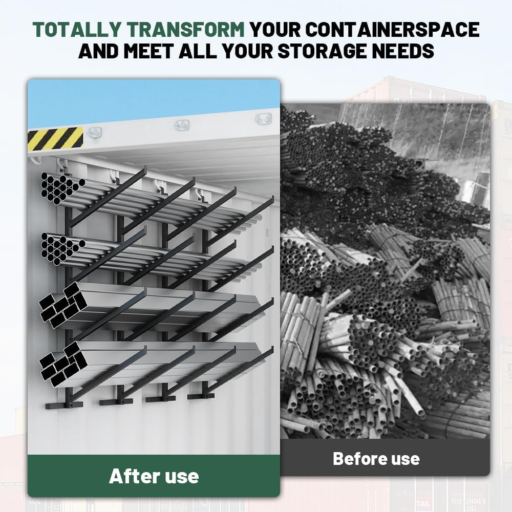 4-Pack Container Shelf Brackets - 1000 lbs Capacity