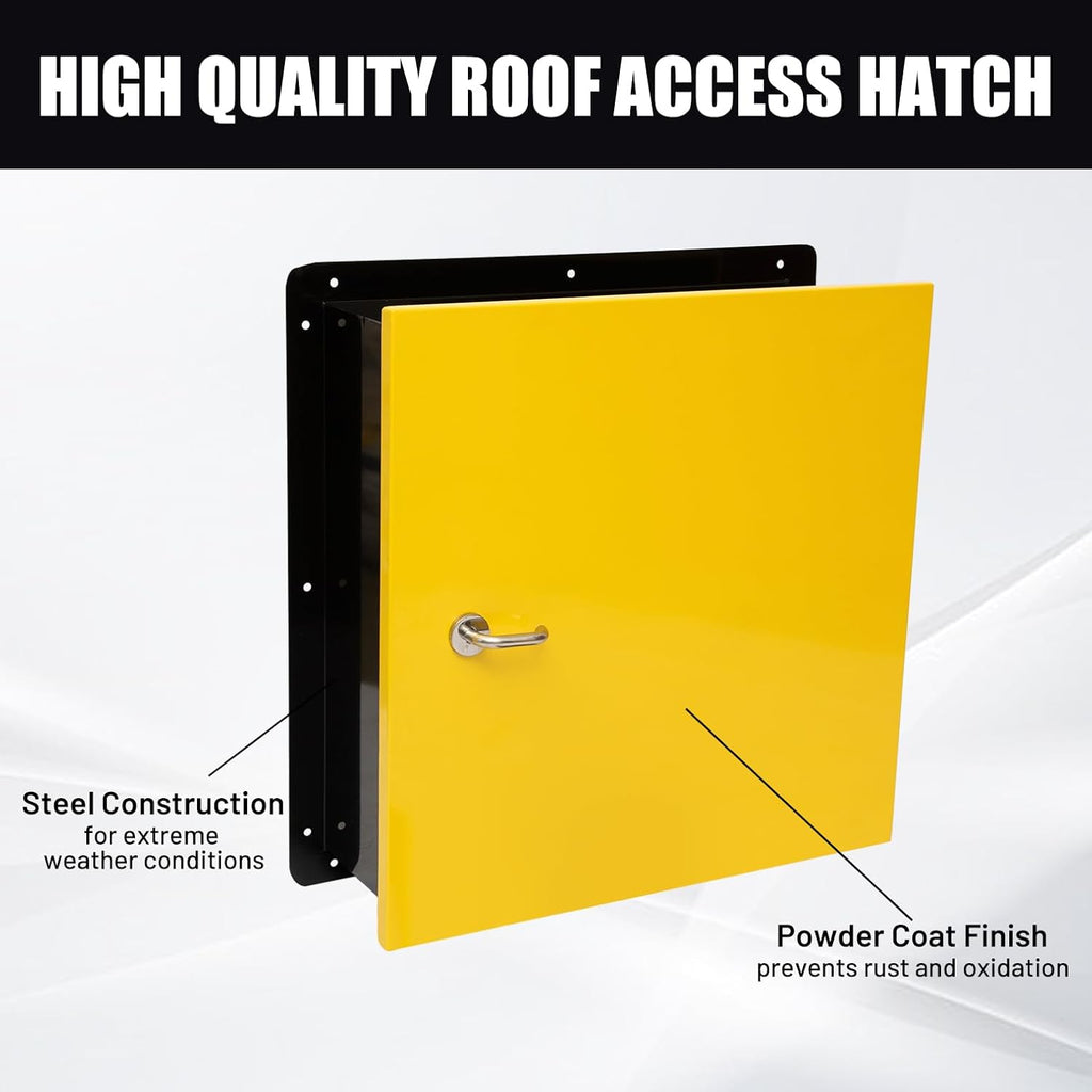 30" x 36" Insulated Roof Access Hatch - Galvanized Steel