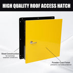 30" x 36" Insulated Roof Access Hatch - Galvanized Steel