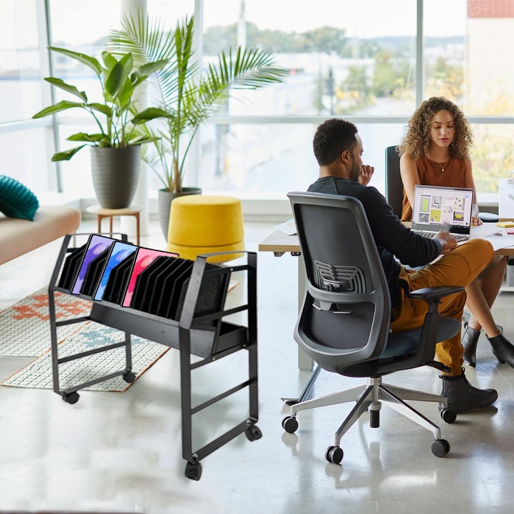 16-Device Mobile Charging Cart - Compact Open Station