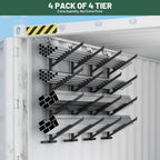 4-Pack Container Shelf Brackets - 1000 lbs Capacity