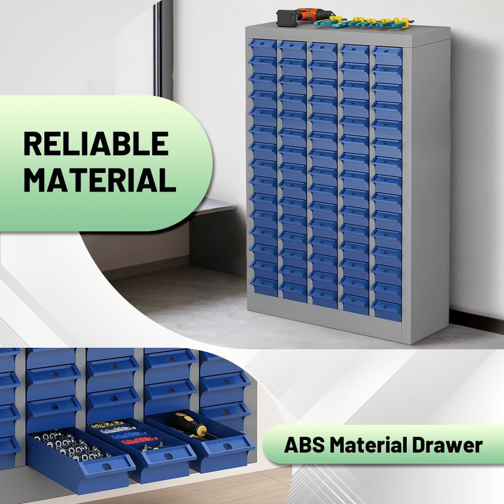 75-Drawer Steel Parts Cabinet - High-Capacity Hardware Organizer