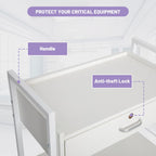 3-Tier Medical Lab Trolley - Professional Utility Station with Drawer