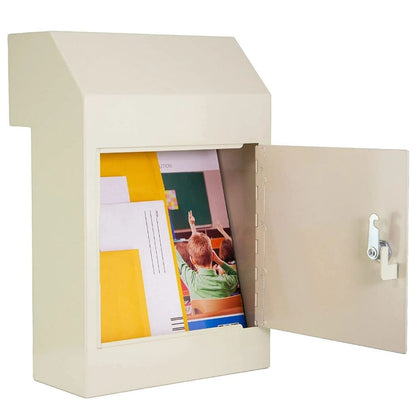 Through-Door Depository Drop Box 12"W x 4.25"D x 15"H, Locking Mailbox
