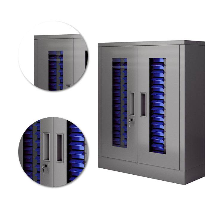 75-Drawer High-Capacity Steel Parts Cabinet - 36" High Industrial Organizer with Lock