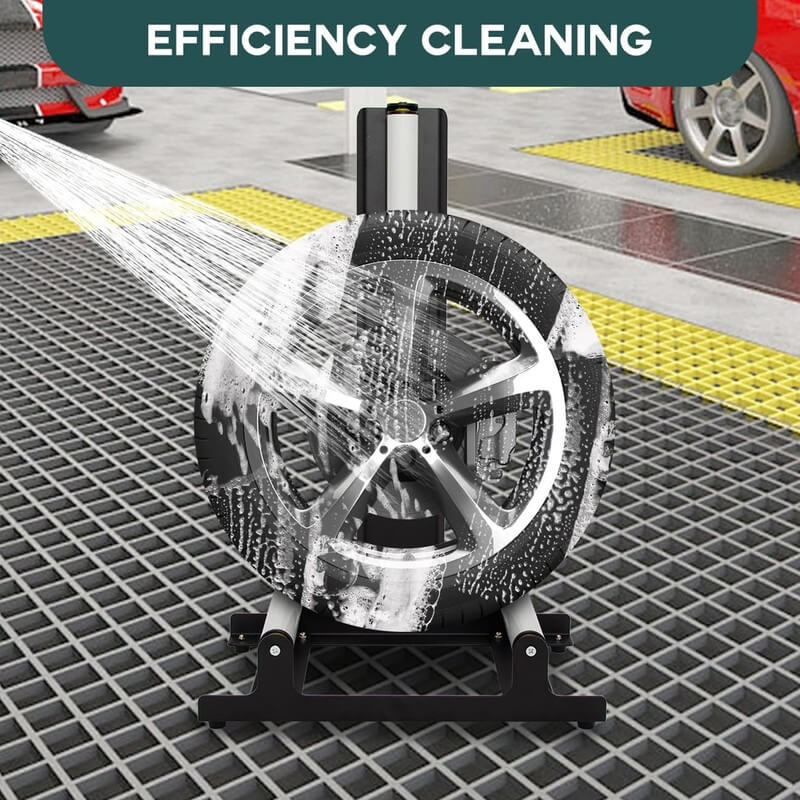 Rolling Wheel Detailing Stand - 110 lbs Capacity