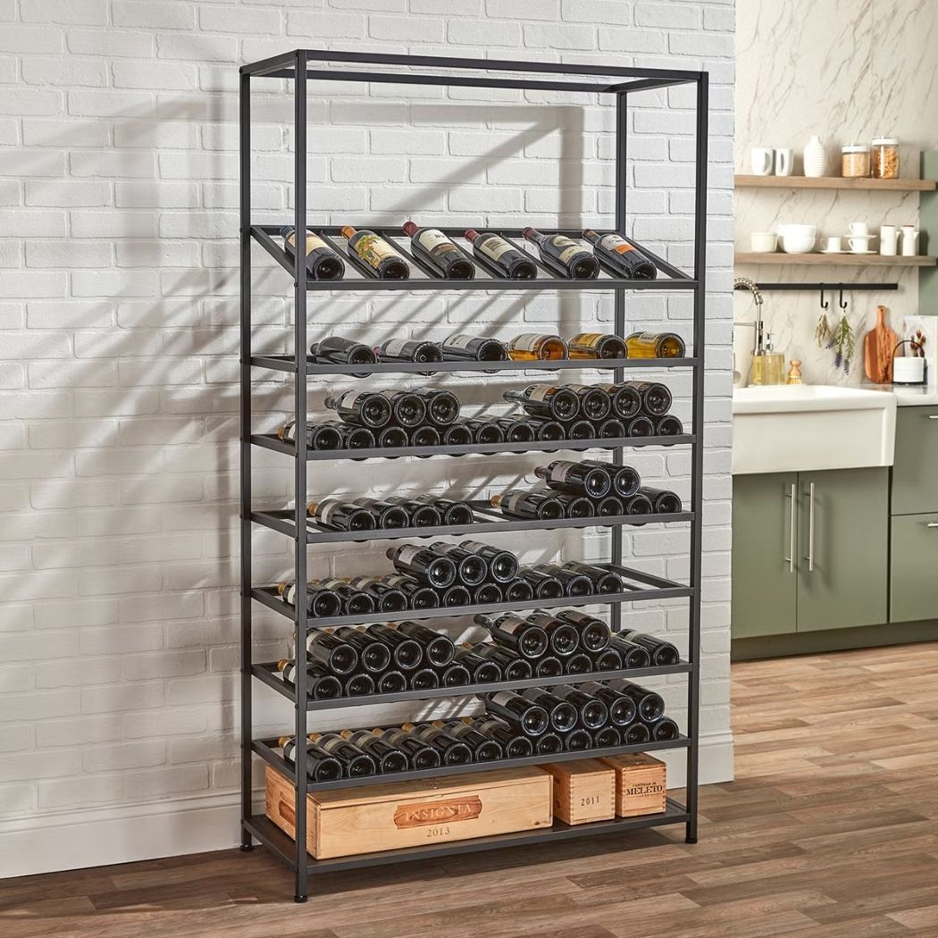 Wine Bottle Rack, 150 Bottle Capacity, 39"L x 16"W x 70"H