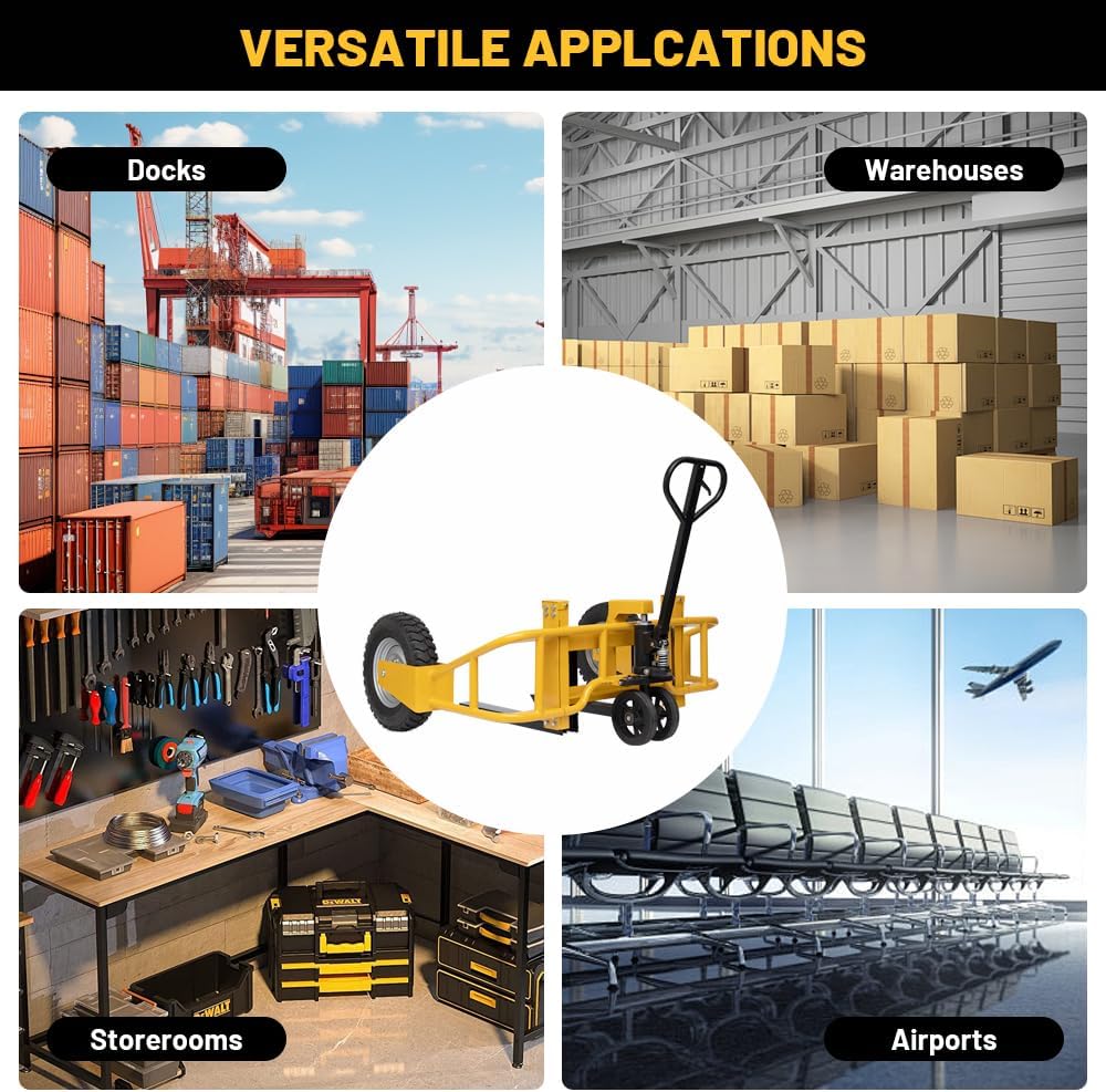 2,500 lbs All-Terrain Pallet Jack - Pneumatic Tires