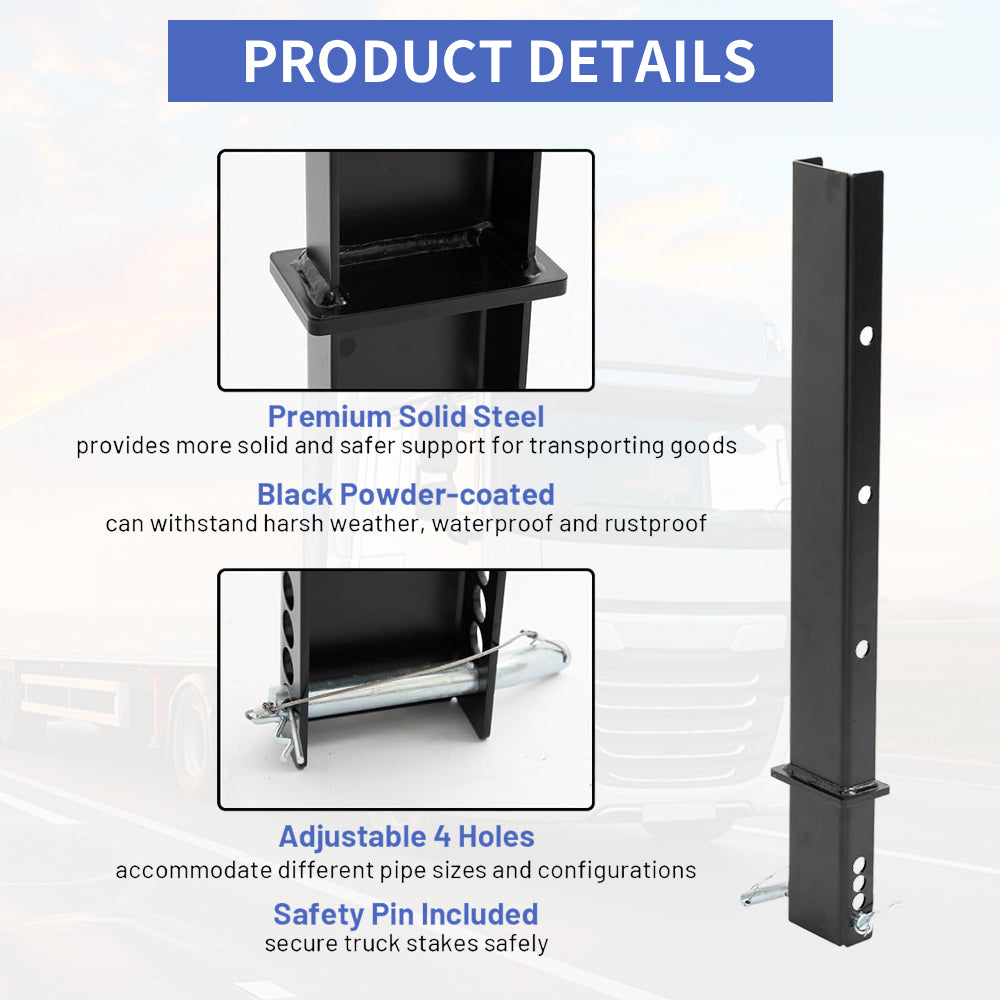 4-Pack 30" Adjustable C-Channel Pipe Stakes