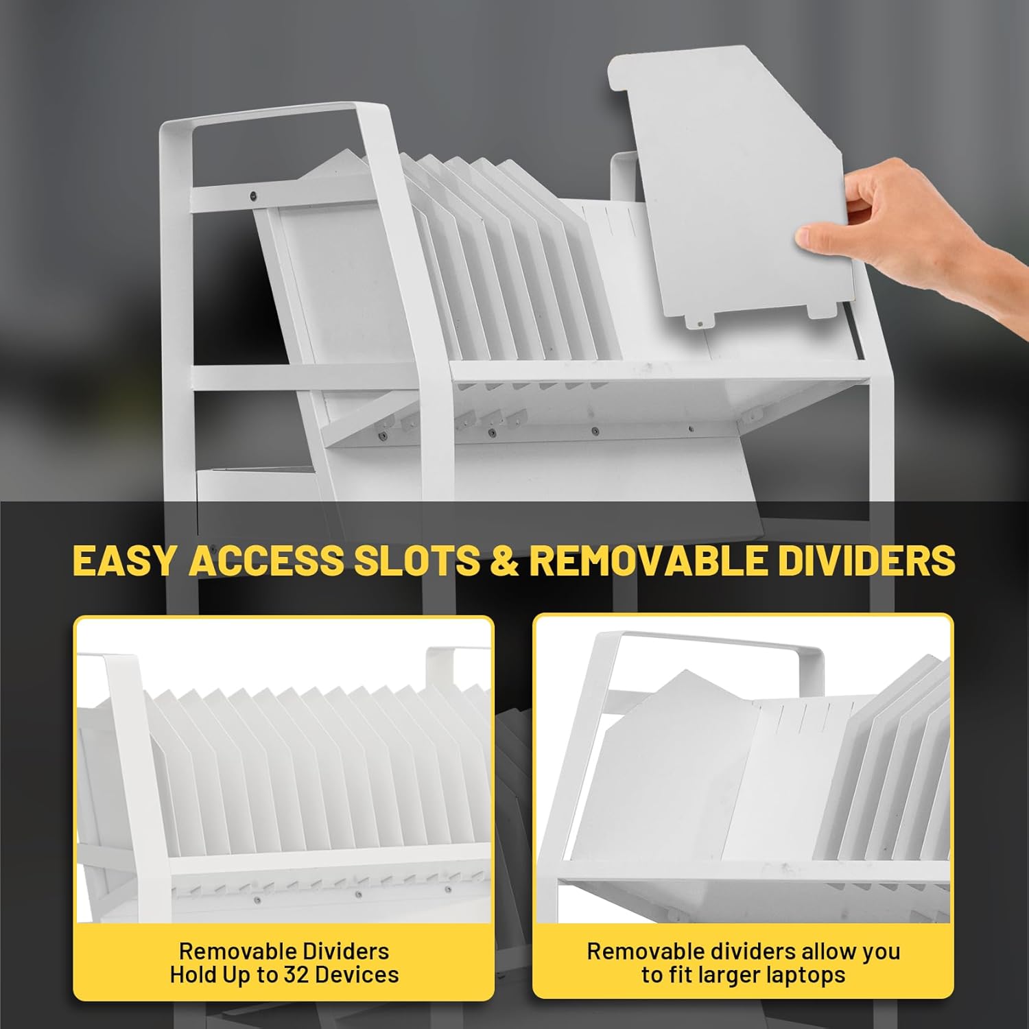 32-Device Mobile Charging Cart - Secure Lockable Storage