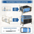 Foldable Folding Chair Dolly - Holds 20+ Chairs