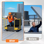 Roof Hatch Safety Extension Handle - Galvanized Steel