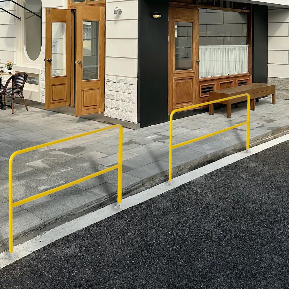 72"L Industrial Safety Guard Rail - High-Visibility Yellow