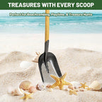 Carbon Steel Sand Sifting Shovel - Ergonomic D-Grip