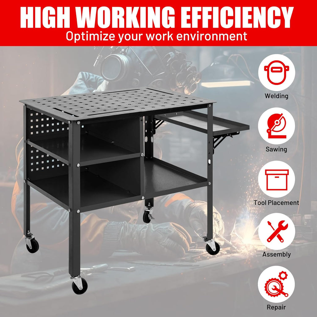 Heavy Duty Welding Table - 1200 lbs Capacity (36" x 24")