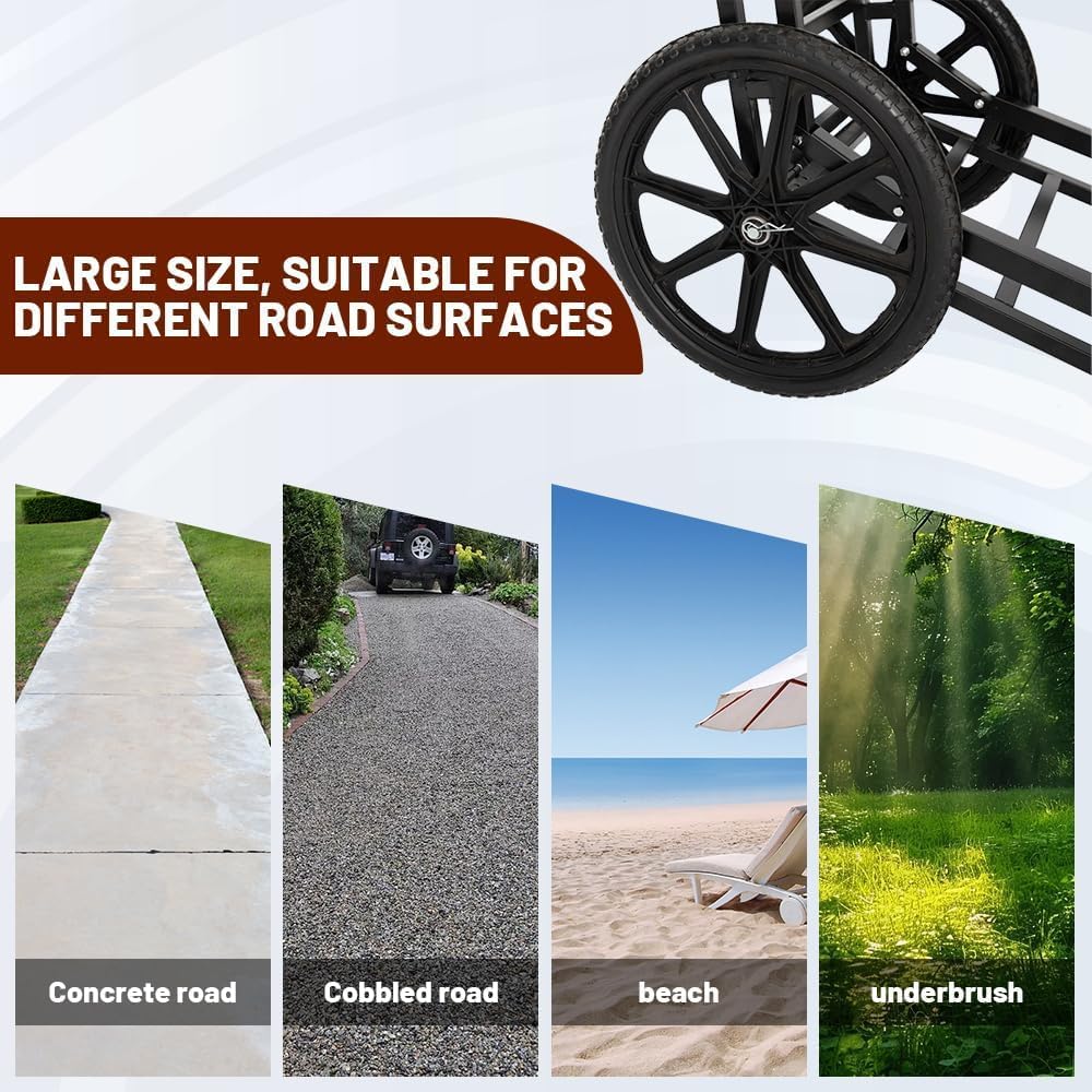 2-in-1 Folding Deer Cart - 19" All-Terrain Tires