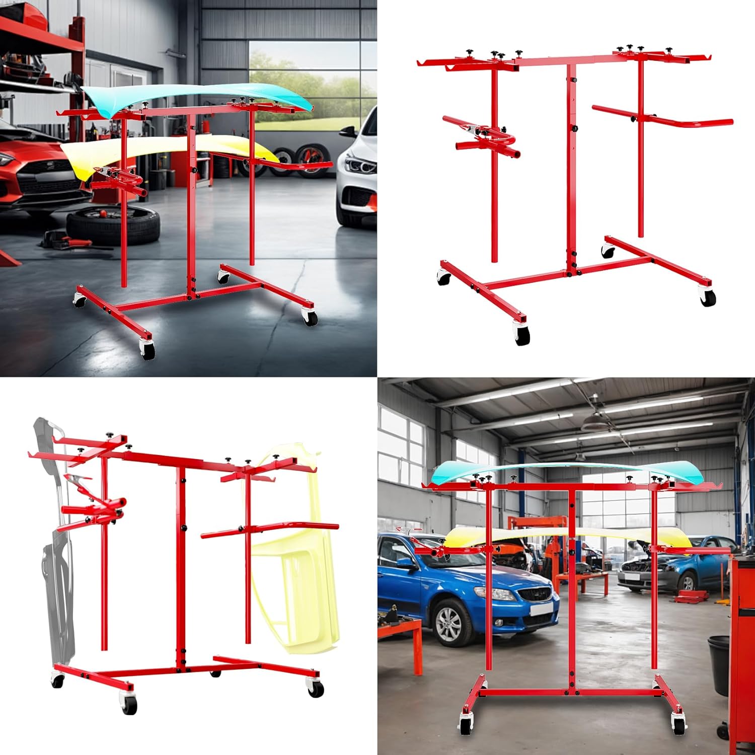 Double-Sided Auto Body Bumper Stand - 13 Locking Positions