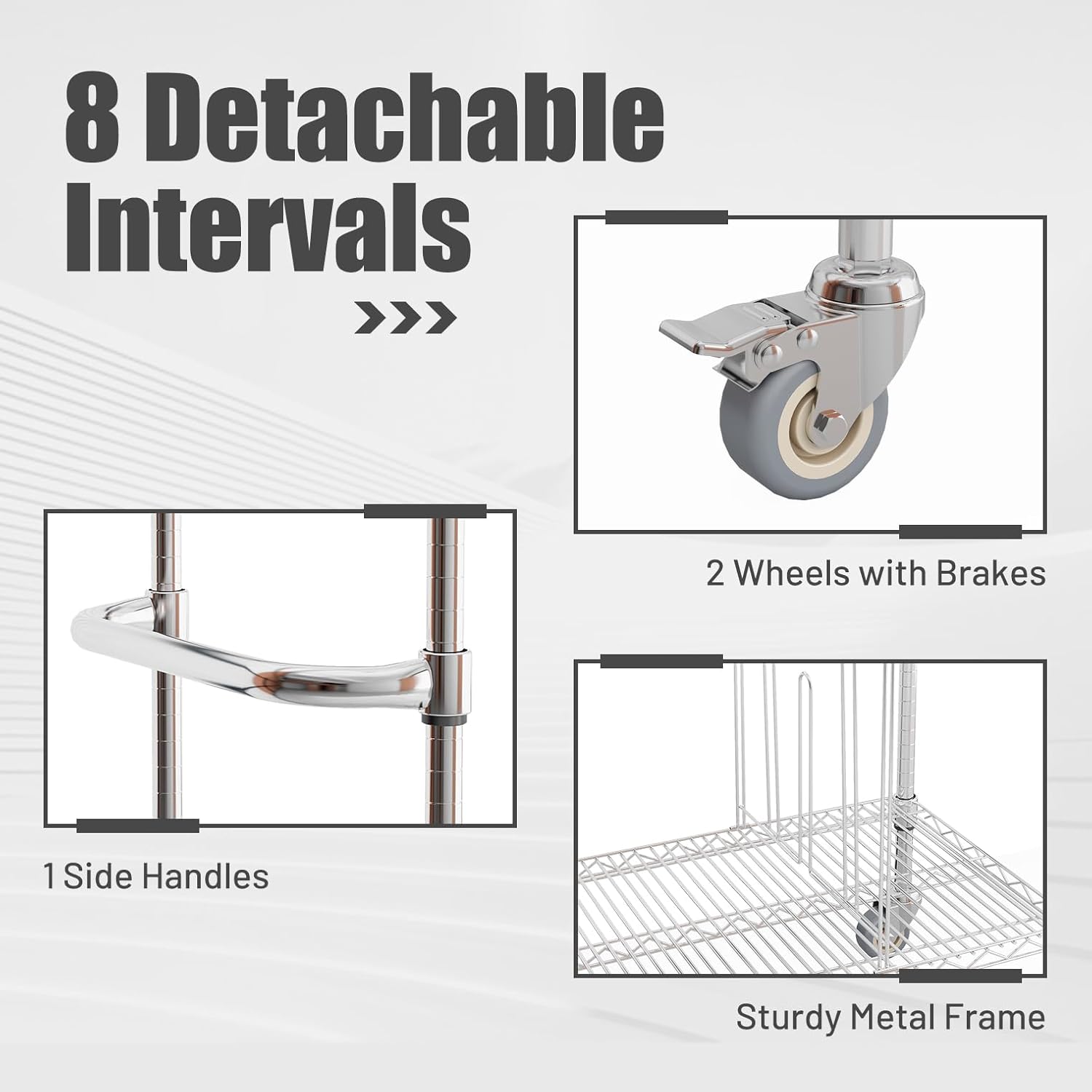 2-Tier Mobile Carton Cart - 8 Adjustable Dividers