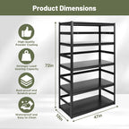 87"H Heavy-Duty Garage Shelving - 3000 lbs Total Capacity