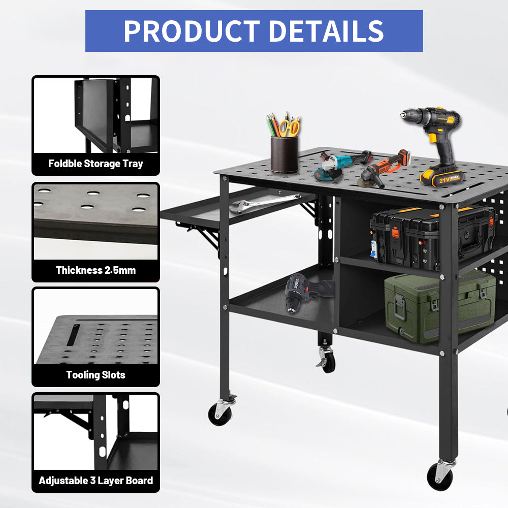 Heavy Duty Welding Table - 1200 lbs Capacity (36" x 24")