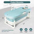 54" Portable Foldable Bathtub - Hot & Ice Bath Spa Barrel