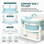 54" Portable Foldable Bathtub - Hot & Ice Bath Spa Barrel