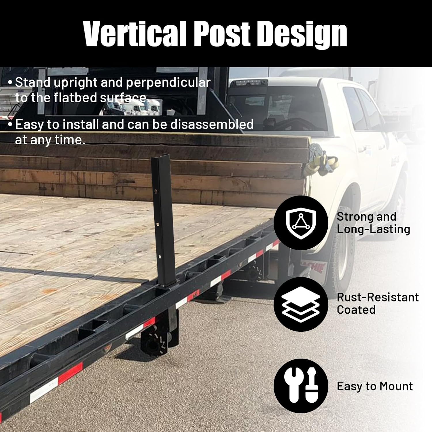 4-Pack 30" Adjustable C-Channel Pipe Stakes