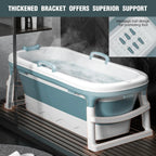 54" Portable Foldable Bathtub - Hot & Ice Bath Spa Barrel