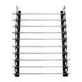 10-Roll Wall-Mounted Vinyl Rack - Stainless Steel Tubes