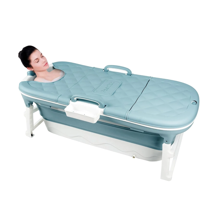 54" Portable Foldable Bathtub - Hot & Ice Bath Spa Barrel