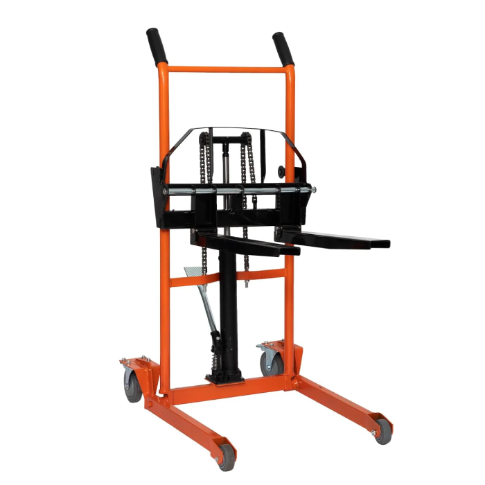 2-in-1 Hydraulic Lift & Stacker - 440 lbs Capacity