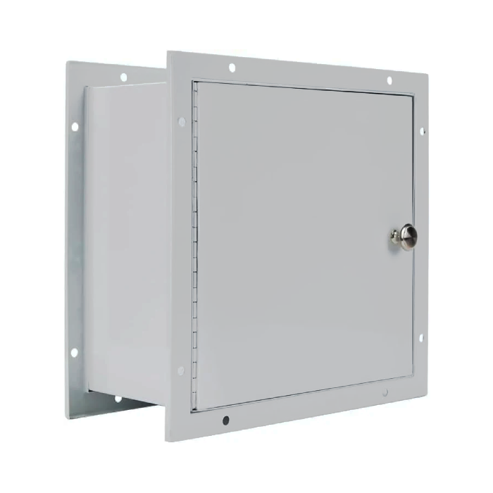 White Steel Specimen Pass-Thru - Medical Grade