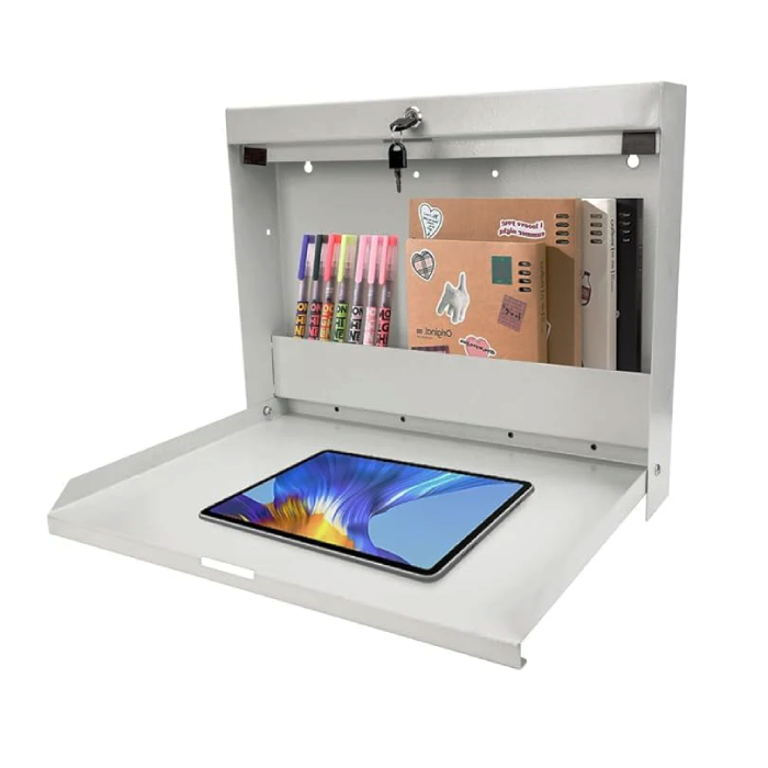 Wall Mount Folding Desk - Key Lock Security