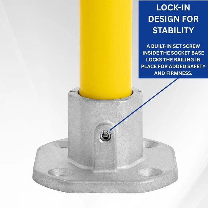 72"L Industrial Safety Guard Rail - High-Visibility Yellow