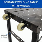 Adjustable Height Folding Welding Table - 1000 lbs Capacity