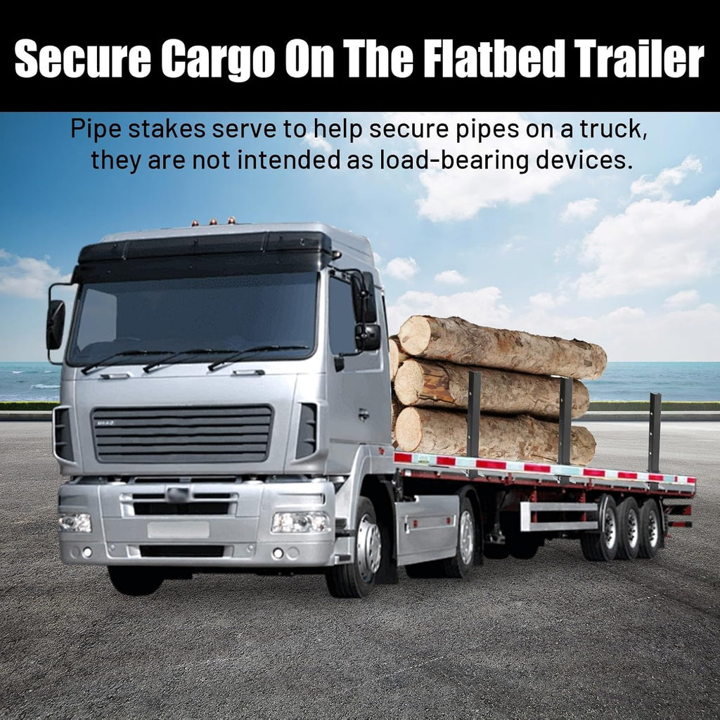 4-Pack 30" Adjustable C-Channel Pipe Stakes