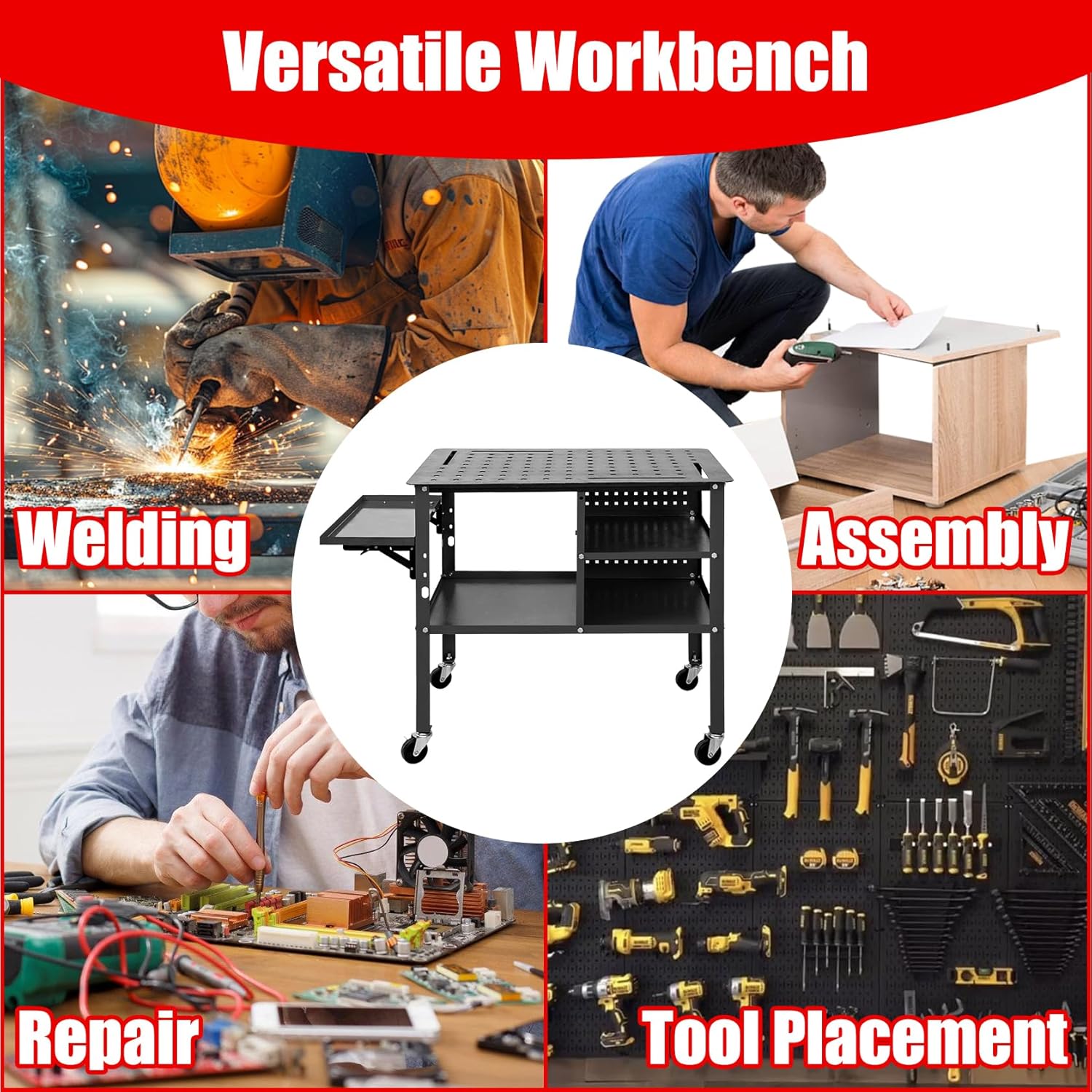 Heavy Duty Welding Table - 1200 lbs Capacity (36" x 24")