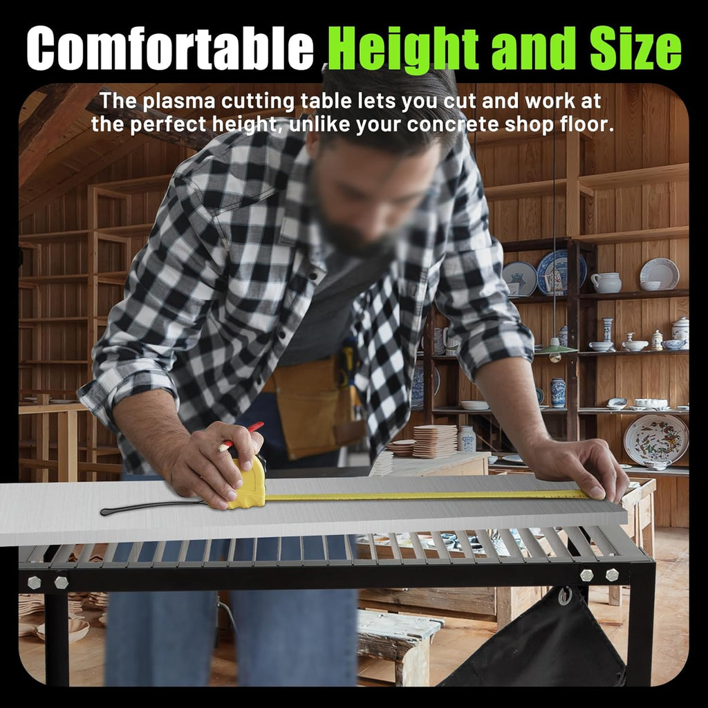 Plasma Cutting Table with Replaceable Slats - 250 lbs Capacity