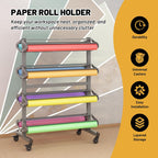 8-Roll Mobile Paper Dispenser - Built-in Cutter