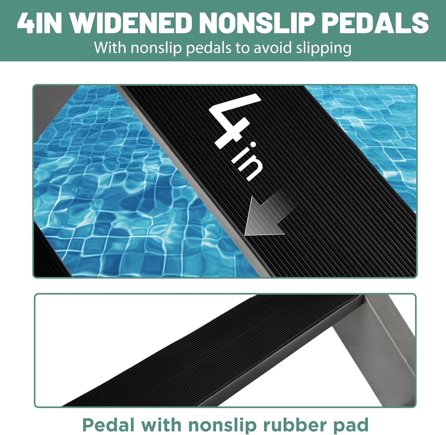 6-Step Aluminum Dock Ladder - 500 lbs Capacity