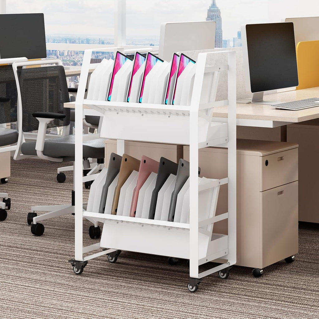 32-Device Mobile Charging Cart - Secure Lockable Storage