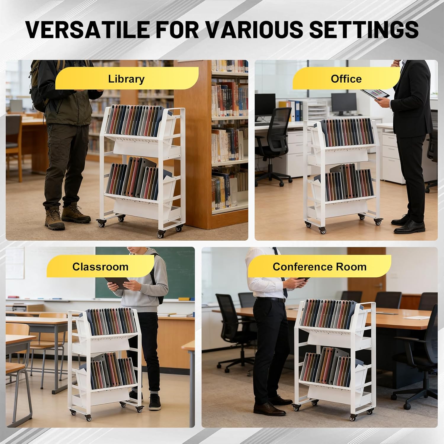 32-Device Mobile Charging Cart - Secure Lockable Storage